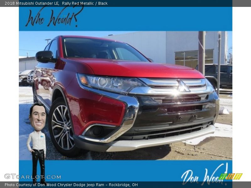 Rally Red Metallic / Black 2018 Mitsubishi Outlander LE
