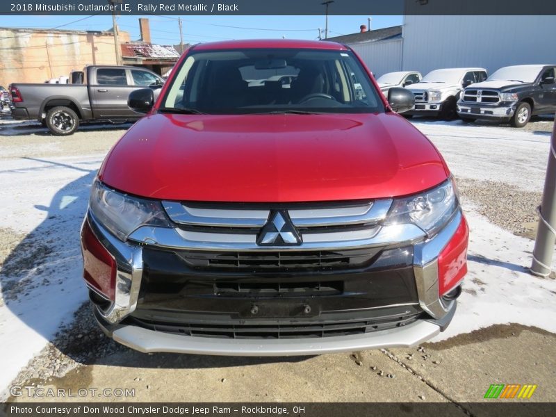 Rally Red Metallic / Black 2018 Mitsubishi Outlander LE