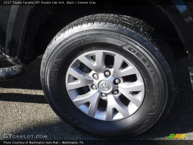 Black / Cement Gray 2017 Toyota Tacoma SR5 Double Cab 4x4