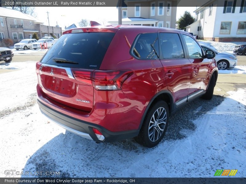 Rally Red Metallic / Black 2018 Mitsubishi Outlander LE