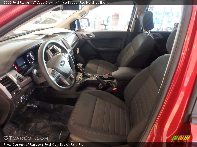 Front Seat of 2019 Ranger XLT SuperCrew 4x4