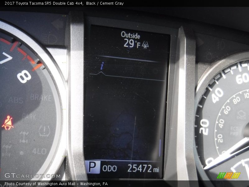 Black / Cement Gray 2017 Toyota Tacoma SR5 Double Cab 4x4