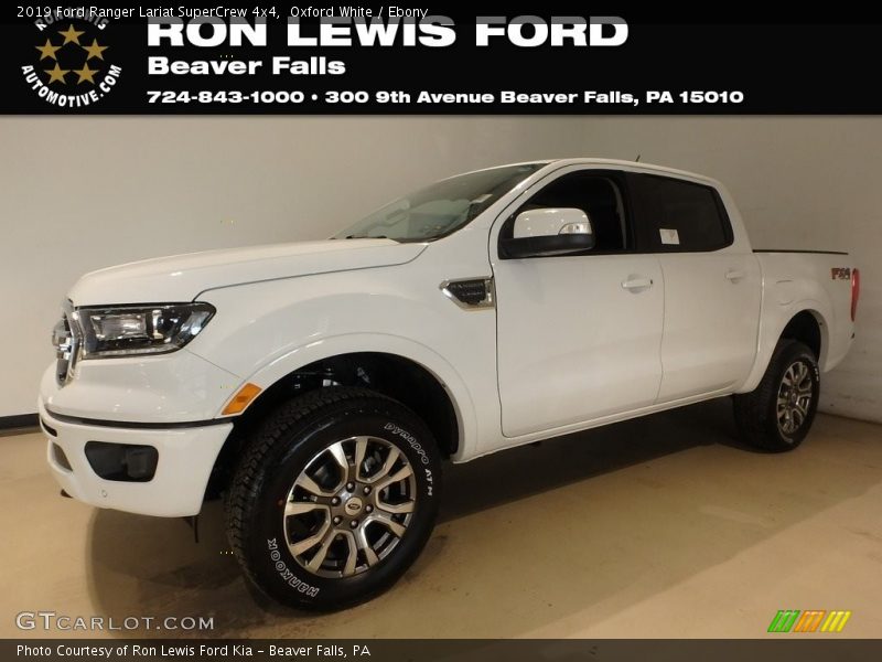 Oxford White / Ebony 2019 Ford Ranger Lariat SuperCrew 4x4