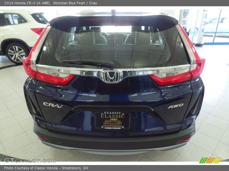 Obsidian Blue Pearl / Gray 2019 Honda CR-V LX AWD