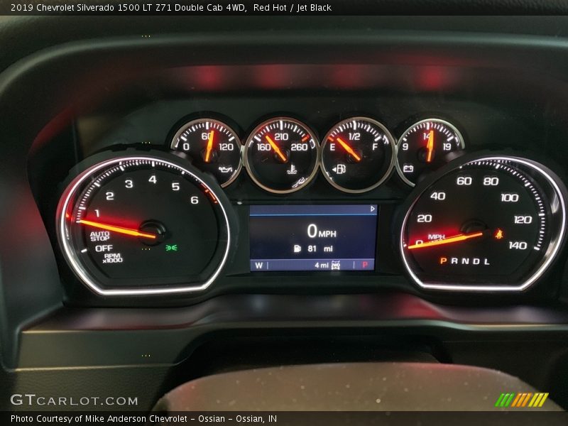 Red Hot / Jet Black 2019 Chevrolet Silverado 1500 LT Z71 Double Cab 4WD