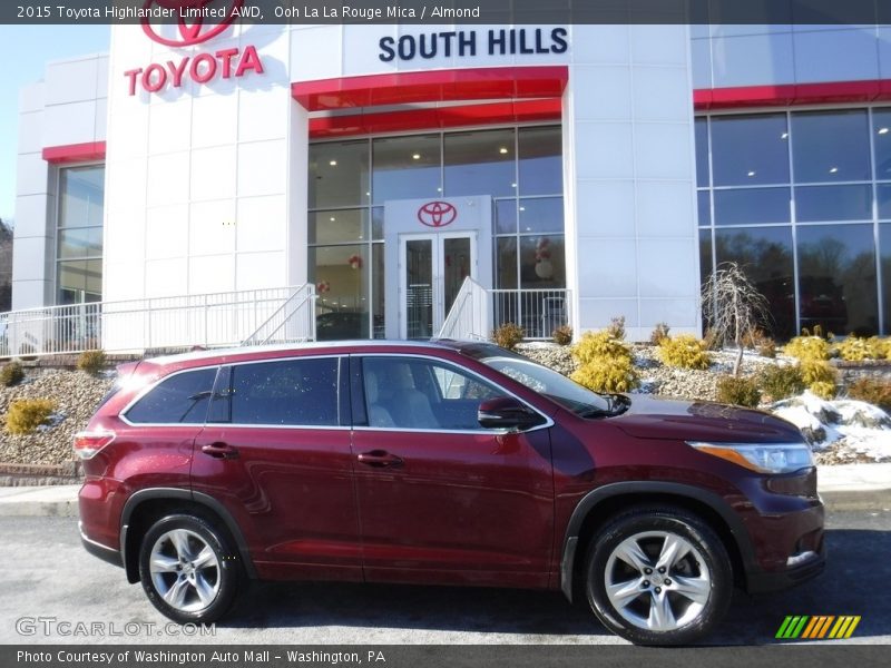 Ooh La La Rouge Mica / Almond 2015 Toyota Highlander Limited AWD