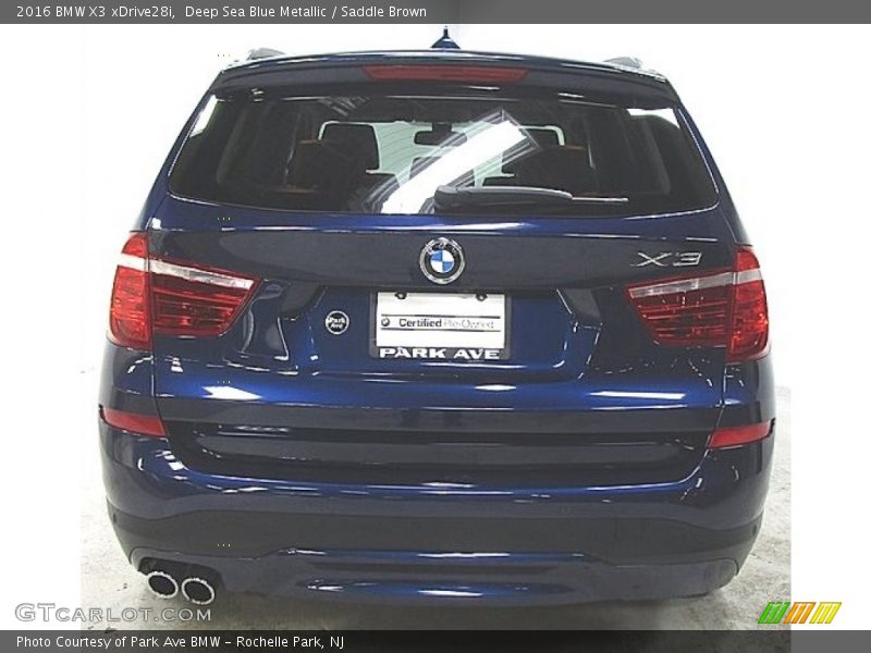 Deep Sea Blue Metallic / Saddle Brown 2016 BMW X3 xDrive28i