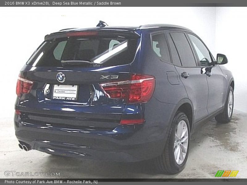 Deep Sea Blue Metallic / Saddle Brown 2016 BMW X3 xDrive28i