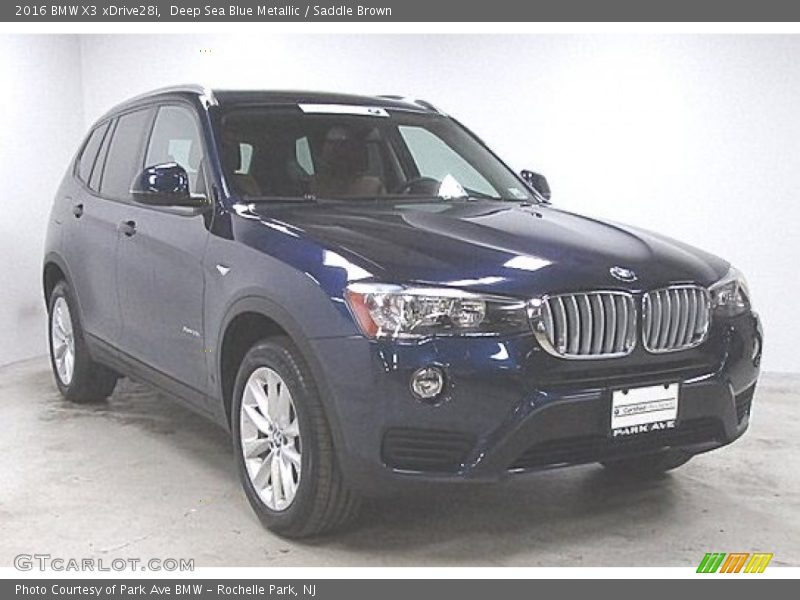 Deep Sea Blue Metallic / Saddle Brown 2016 BMW X3 xDrive28i