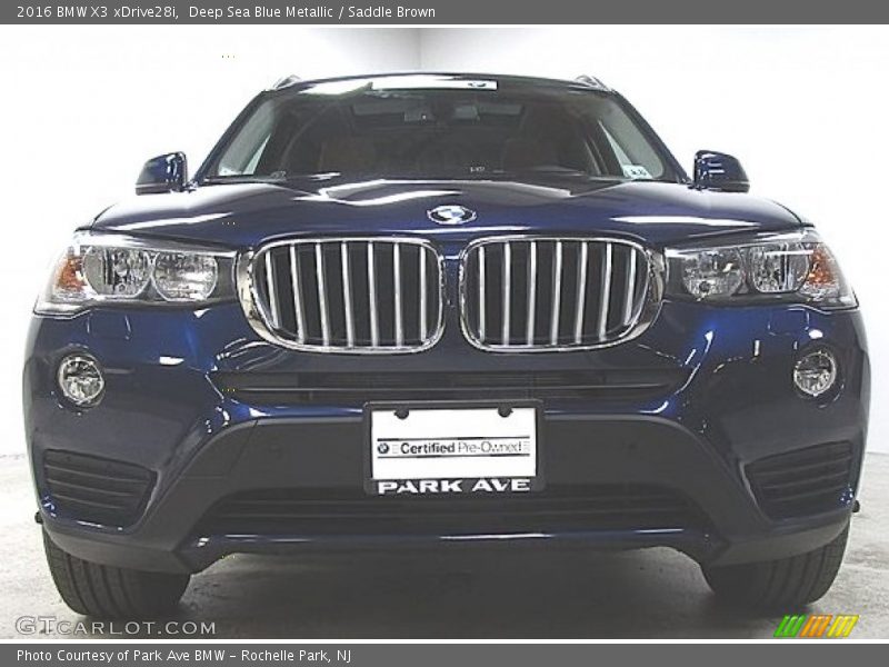 Deep Sea Blue Metallic / Saddle Brown 2016 BMW X3 xDrive28i