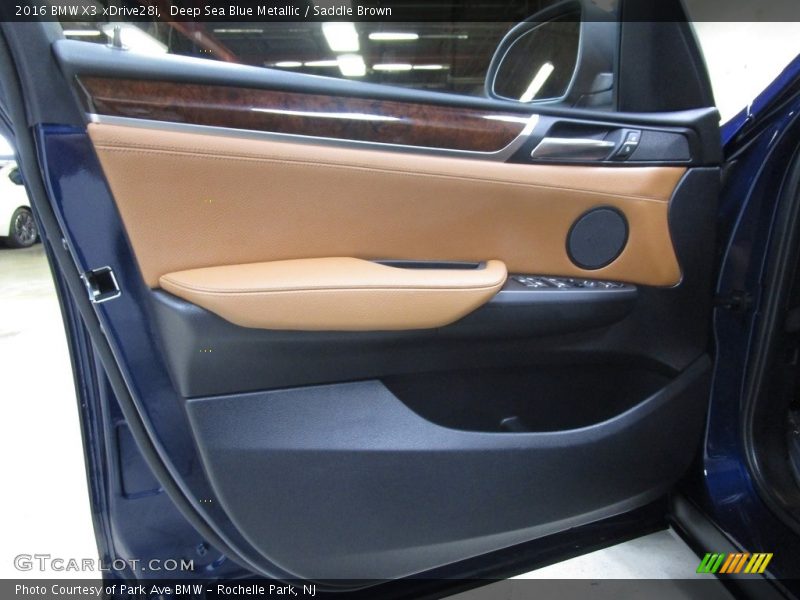 Deep Sea Blue Metallic / Saddle Brown 2016 BMW X3 xDrive28i
