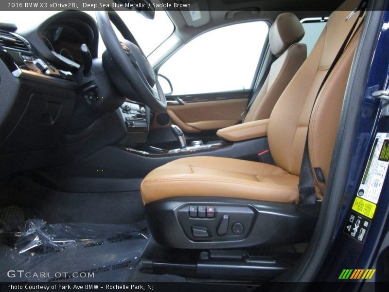 Deep Sea Blue Metallic / Saddle Brown 2016 BMW X3 xDrive28i