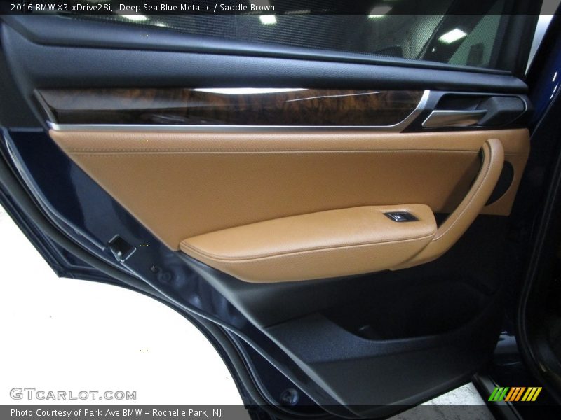 Deep Sea Blue Metallic / Saddle Brown 2016 BMW X3 xDrive28i