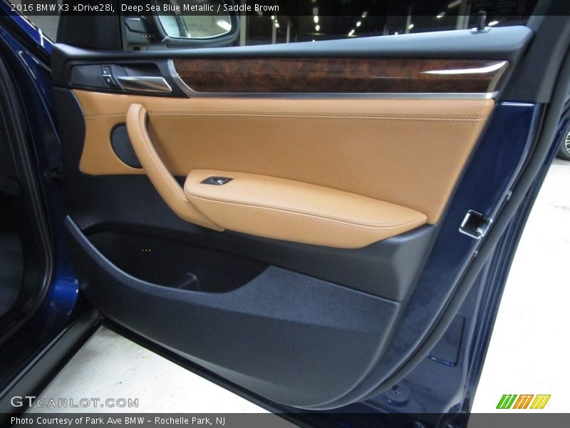 Deep Sea Blue Metallic / Saddle Brown 2016 BMW X3 xDrive28i