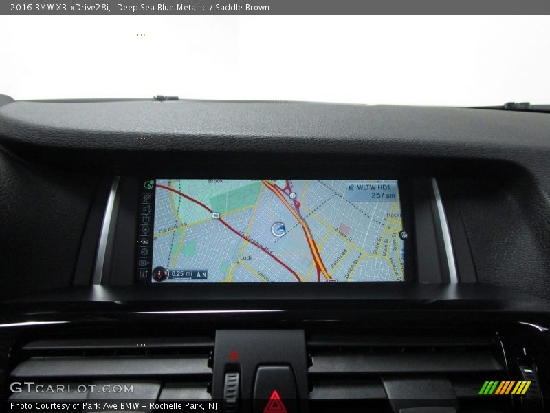 Deep Sea Blue Metallic / Saddle Brown 2016 BMW X3 xDrive28i