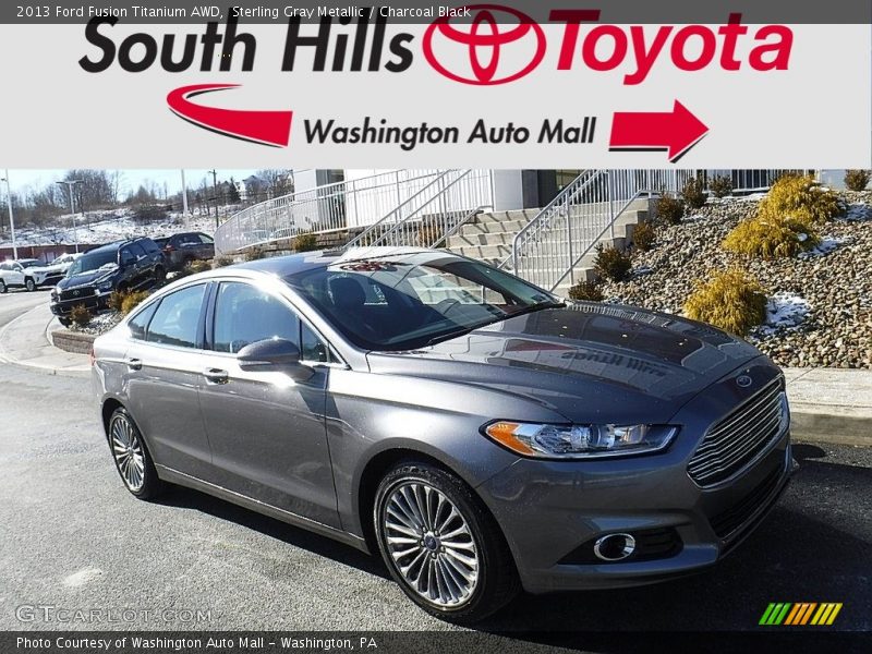 Sterling Gray Metallic / Charcoal Black 2013 Ford Fusion Titanium AWD