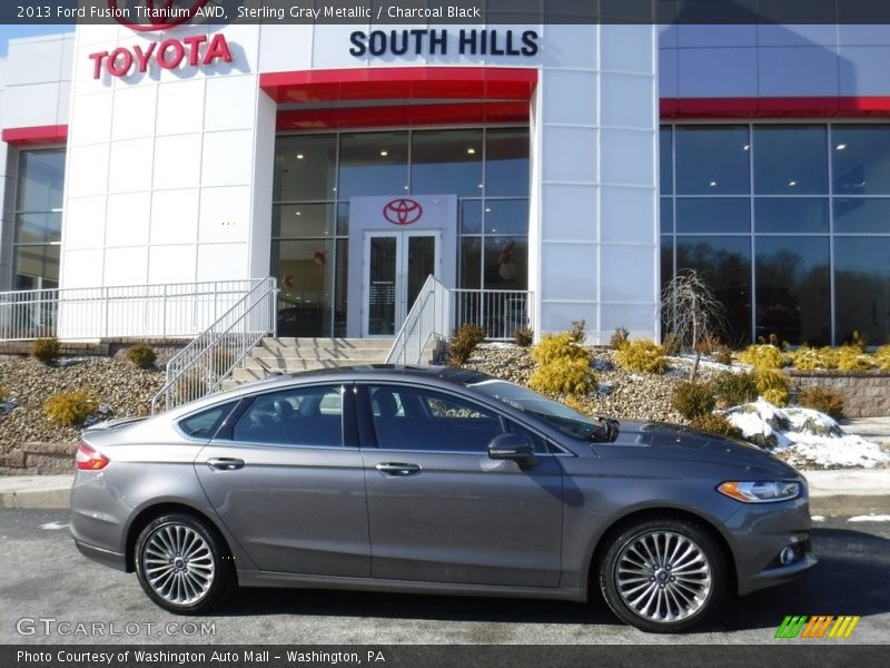 Sterling Gray Metallic / Charcoal Black 2013 Ford Fusion Titanium AWD