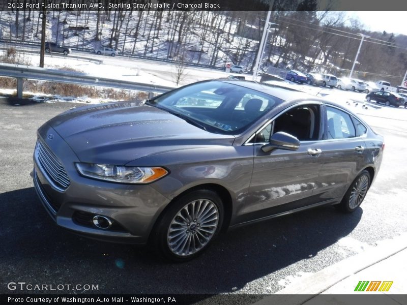 Sterling Gray Metallic / Charcoal Black 2013 Ford Fusion Titanium AWD