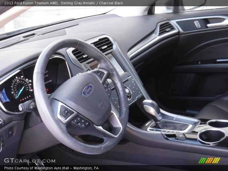 Sterling Gray Metallic / Charcoal Black 2013 Ford Fusion Titanium AWD