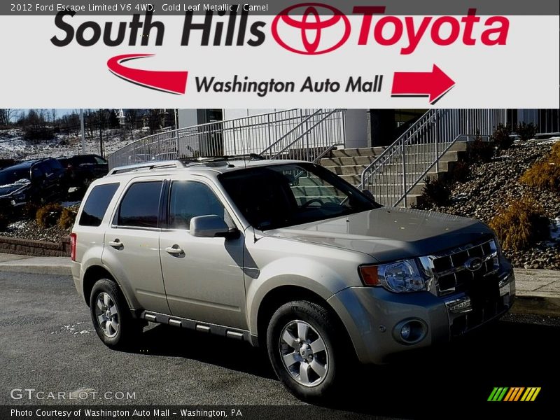 Gold Leaf Metallic / Camel 2012 Ford Escape Limited V6 4WD