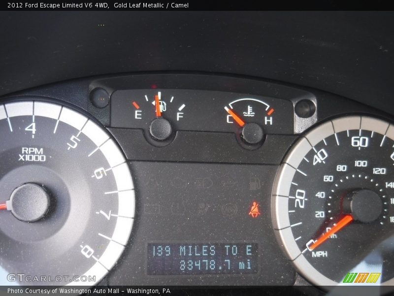 Gold Leaf Metallic / Camel 2012 Ford Escape Limited V6 4WD