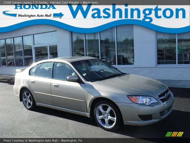 Harvest Gold Metallic / Warm Ivory 2008 Subaru Legacy 2.5i Sedan