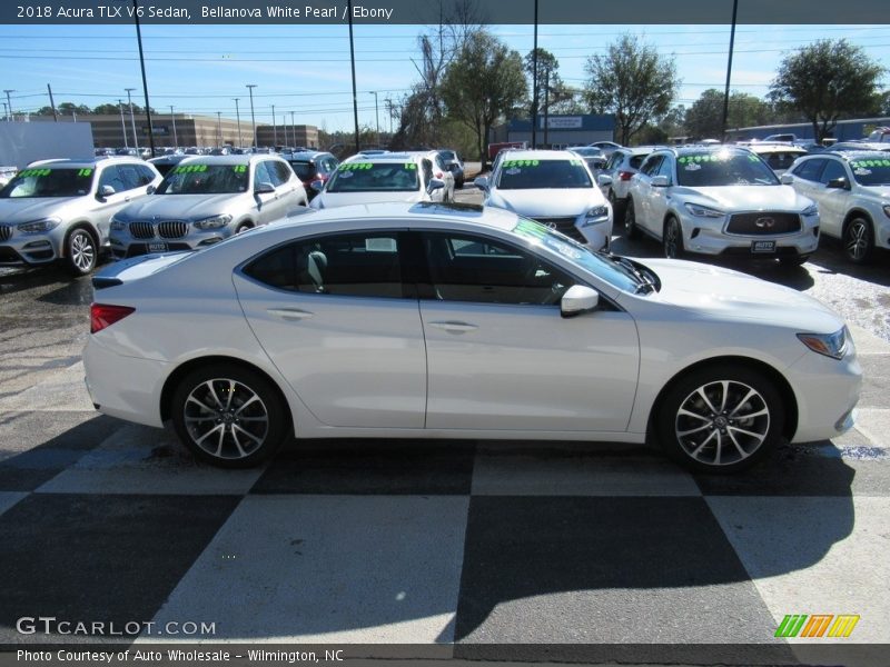 Bellanova White Pearl / Ebony 2018 Acura TLX V6 Sedan