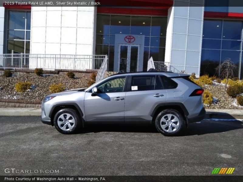 Silver Sky Metallic / Black 2019 Toyota RAV4 LE AWD
