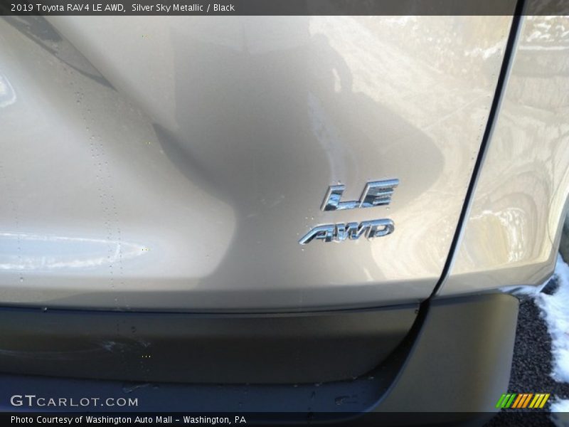 Silver Sky Metallic / Black 2019 Toyota RAV4 LE AWD