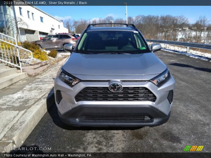 Silver Sky Metallic / Black 2019 Toyota RAV4 LE AWD