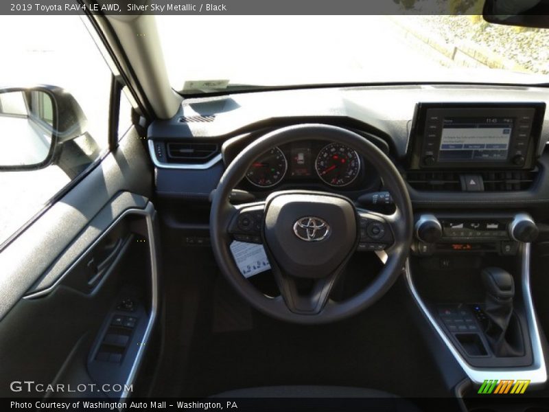 Silver Sky Metallic / Black 2019 Toyota RAV4 LE AWD