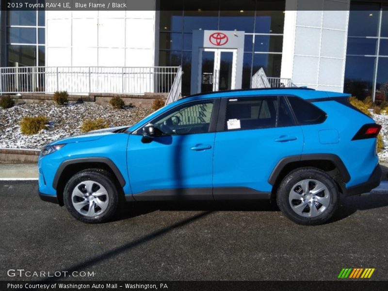 Blue Flame / Black 2019 Toyota RAV4 LE