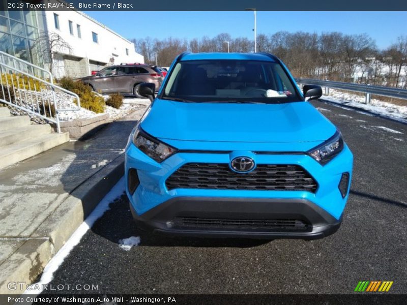 Blue Flame / Black 2019 Toyota RAV4 LE