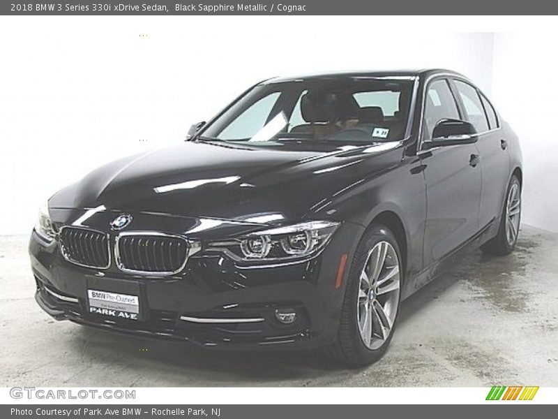 Black Sapphire Metallic / Cognac 2018 BMW 3 Series 330i xDrive Sedan