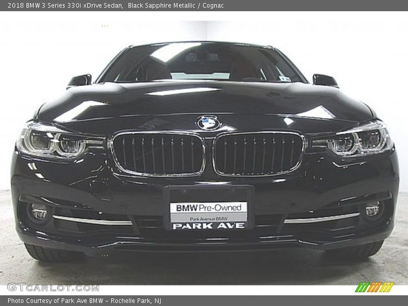 Black Sapphire Metallic / Cognac 2018 BMW 3 Series 330i xDrive Sedan