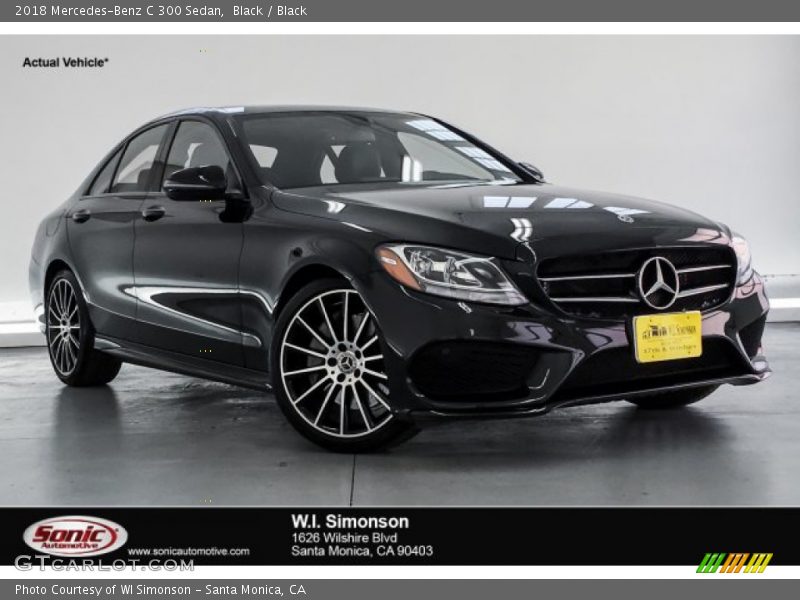 Black / Black 2018 Mercedes-Benz C 300 Sedan