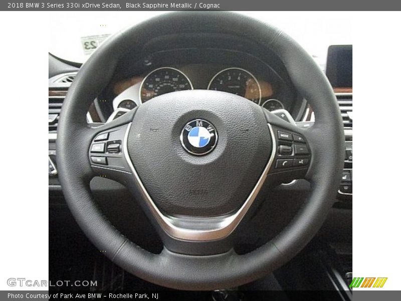 Black Sapphire Metallic / Cognac 2018 BMW 3 Series 330i xDrive Sedan