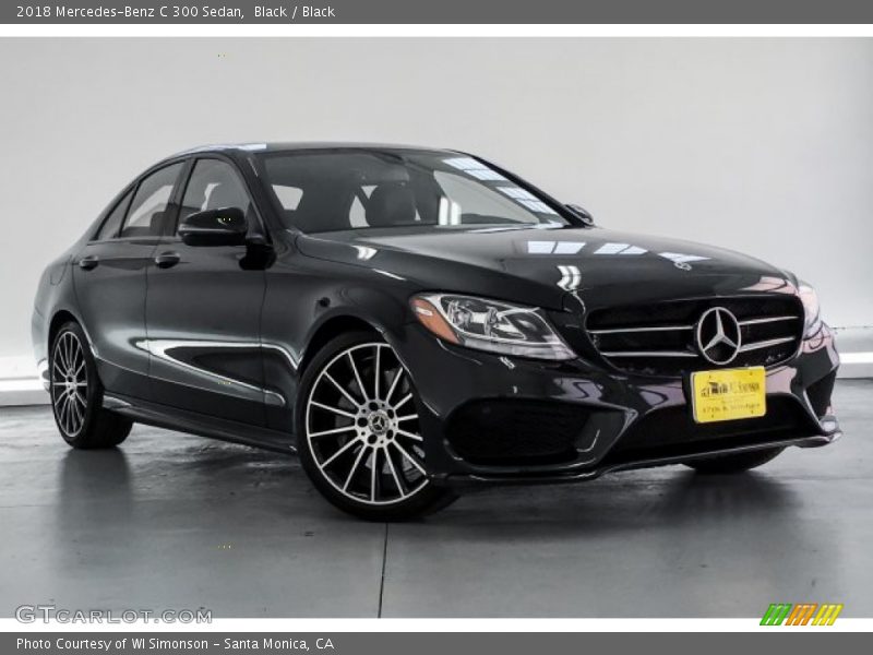 Black / Black 2018 Mercedes-Benz C 300 Sedan