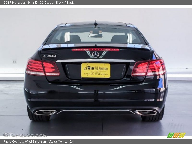 Black / Black 2017 Mercedes-Benz E 400 Coupe