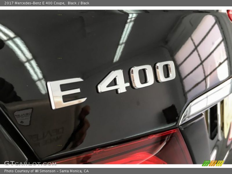 Black / Black 2017 Mercedes-Benz E 400 Coupe
