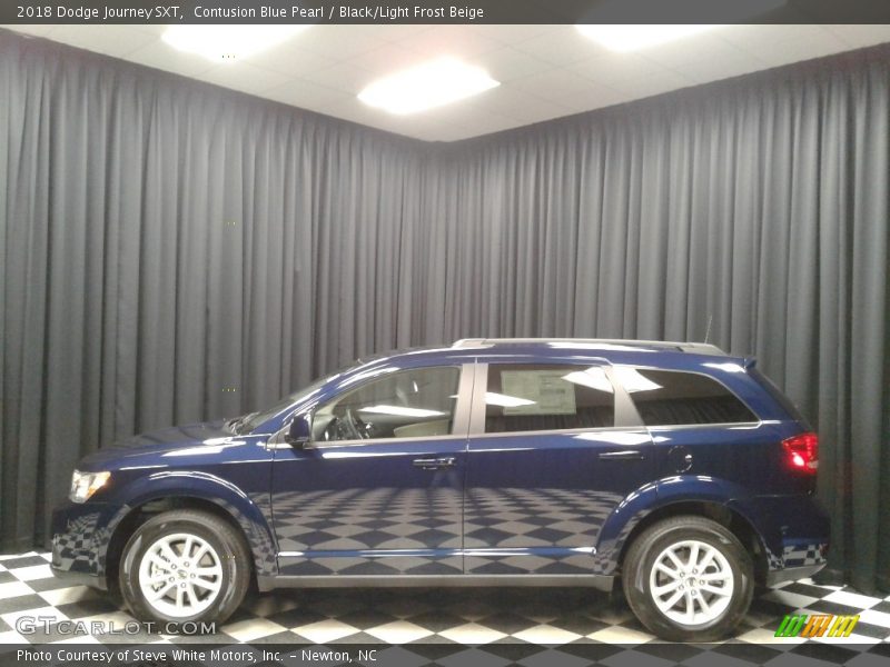 Contusion Blue Pearl / Black/Light Frost Beige 2018 Dodge Journey SXT