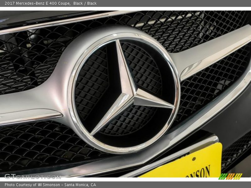 Black / Black 2017 Mercedes-Benz E 400 Coupe