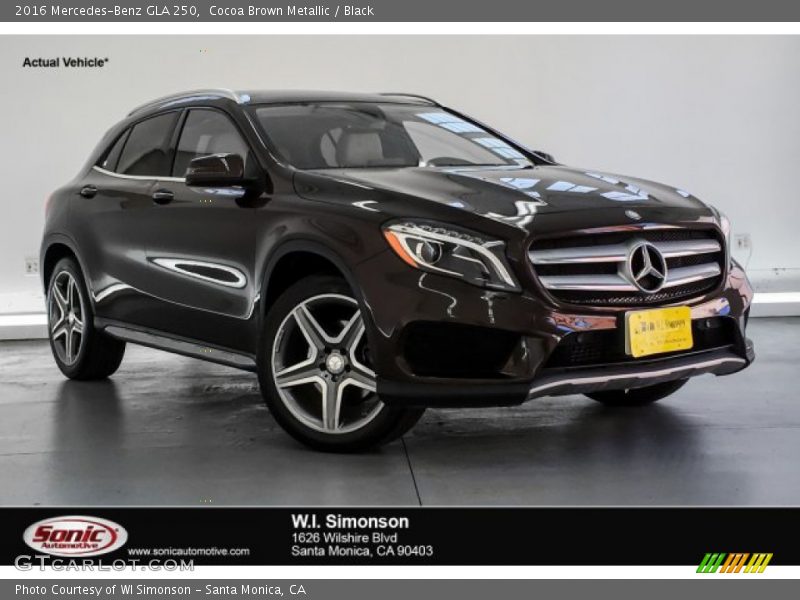 Cocoa Brown Metallic / Black 2016 Mercedes-Benz GLA 250