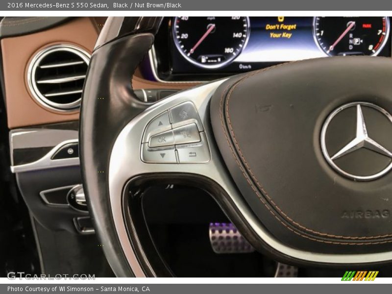 Black / Nut Brown/Black 2016 Mercedes-Benz S 550 Sedan