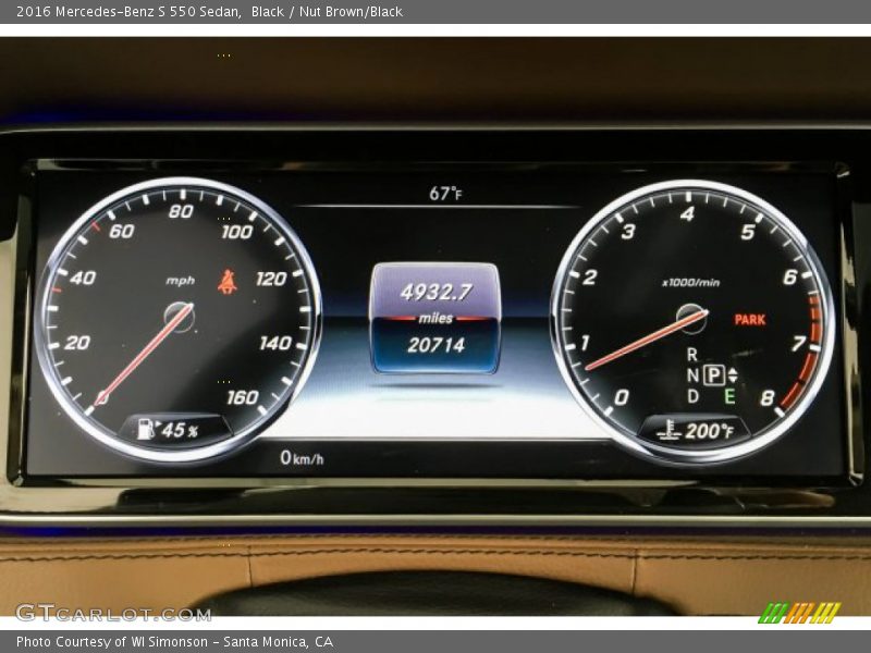 Black / Nut Brown/Black 2016 Mercedes-Benz S 550 Sedan