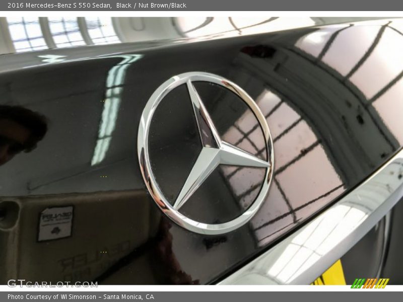 Black / Nut Brown/Black 2016 Mercedes-Benz S 550 Sedan