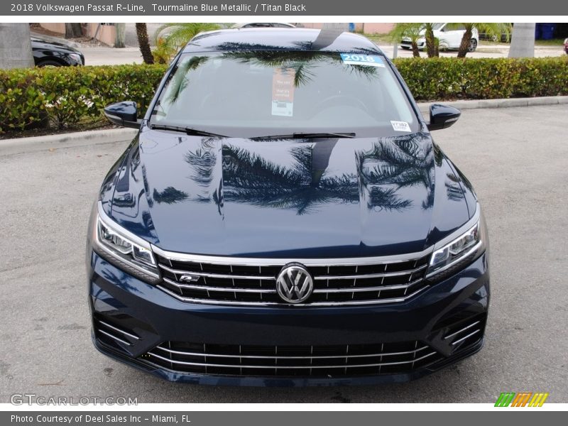 Tourmaline Blue Metallic / Titan Black 2018 Volkswagen Passat R-Line