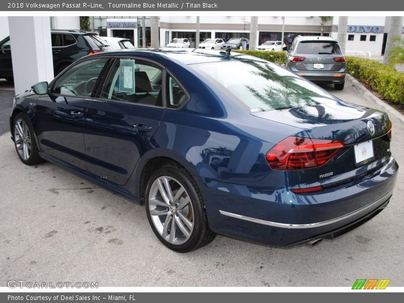 Tourmaline Blue Metallic / Titan Black 2018 Volkswagen Passat R-Line