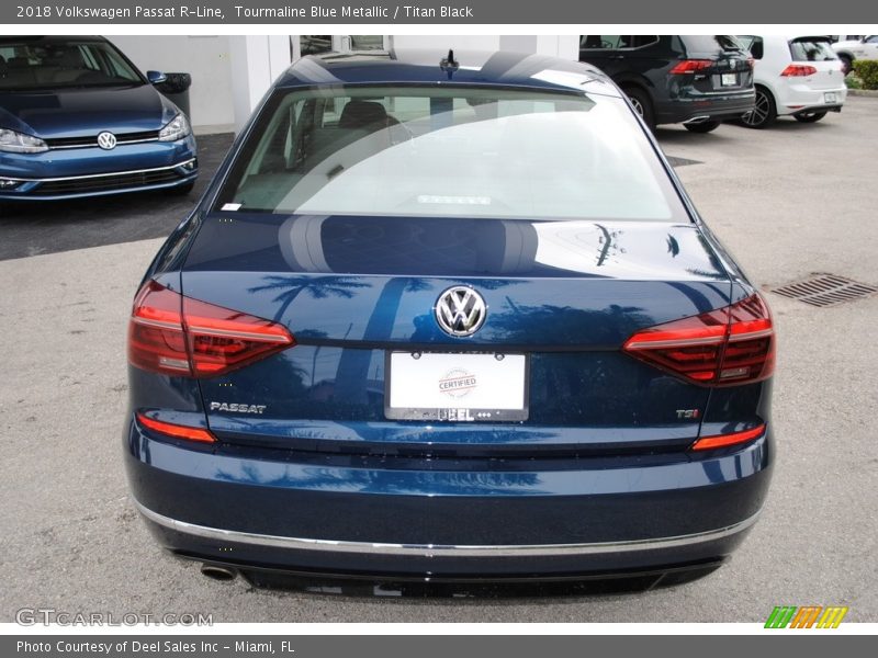 Tourmaline Blue Metallic / Titan Black 2018 Volkswagen Passat R-Line