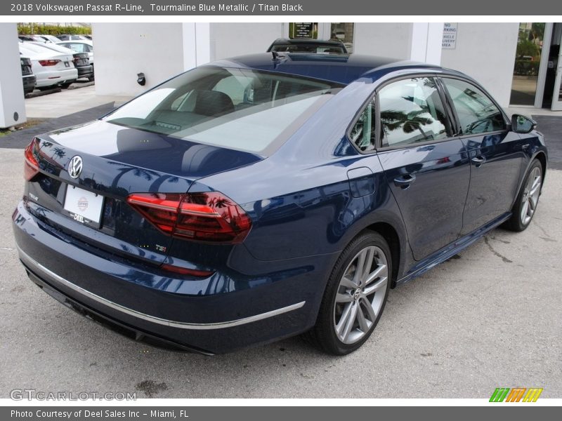 Tourmaline Blue Metallic / Titan Black 2018 Volkswagen Passat R-Line